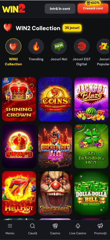 Win2 Casino Download Mobiele App